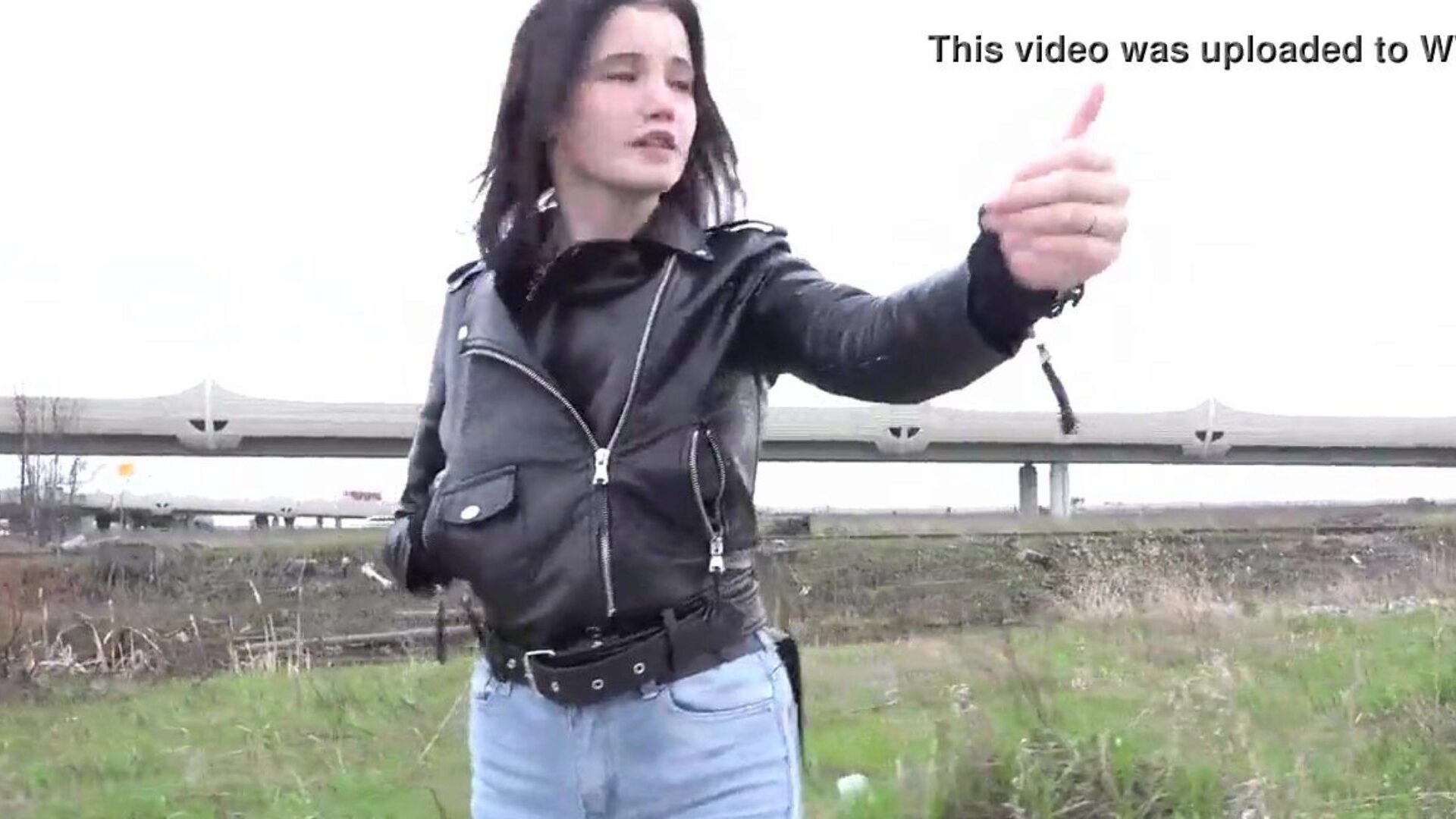 Biker Hard Fucked Teen Queenlin in The Ass - Big Anal Gape - Big Natural Tits VK089